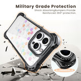 iPhone 15 Pro Max Case with 2 Pack Screen Protector Compatible with Magsafe - (Rhinestone Flower)