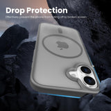 Slim Fit Translucent Matte Back for iPhone 16 Plus Case 6.7 Inch - (Grey)