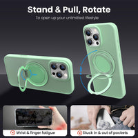 360° Ring Stand Magnetic for iPhone 16 Pro Max Case (Green)