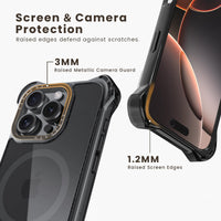 iPhone 16 Pro Max Case with 2 Pack Screen Protector Compatible with Magsafe - (Black)