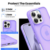 Slim Fit Translucent Matte Back for iPhone 16 Pro Max Case 6.9 Inch - (Lavender)