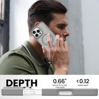 Slim Fit Translucent Matte Back for iPhone 16 Pro Max Case 6.9 Inch - (Grey)