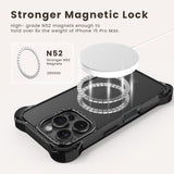 iPhone 16 Pro Max Case with 2 Pack Screen Protector Compatible with Magsafe - (Black)
