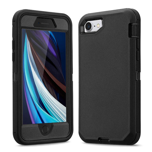 Colorful Defender Series iPhone SE 2022/2020/8/7 Case - Black