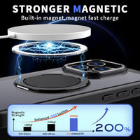 360° Ring Stand Magnetic for iPhone 15 Pro Max Case (Black)