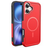 Tough Durable Cover for iPhone 16 Plus 6.7 inch with MagSafe - (Red/Black)