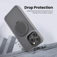 360° Ring Stand Magnetic for iPhone 15 Pro Max Case (Grey)