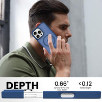 Slim Fit Translucent Matte Back for iPhone 16 Pro Max Case 6.9 Inch - (Navy)