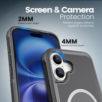 Tough Durable Cover for iPhone 16 Plus 6.7 inch with MagSafe - (Black)