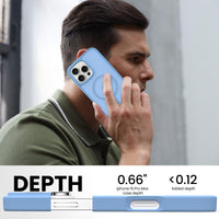 Slim Fit Translucent Matte Back for iPhone 16 Pro Max Case 6.9 Inch - (Blue)