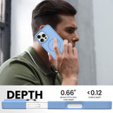 Slim Fit Translucent Matte Back for iPhone 16 Pro Max Case 6.9 Inch - (Blue)