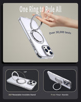 360° Ring Stand Magnetic for iPhone 15 Pro Max Case (Glear)
