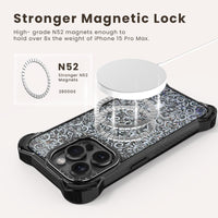 AirGuard Magsafe Series iPhone 15 Pro Max Case - White Lace