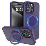 360° Ring Stand Magnetic for iPhone 15 Pro Max Case (Purple)