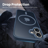 Slim Fit Translucent Matte Back for iPhone 16 Plus Case 6.7 Inch - (Navy)