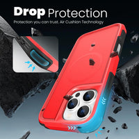 Tough Durable Cover for iPhone 16 Pro Max 6.9 inch with MagSafe - (Red/Black)