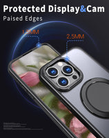 360° Ring Stand Magnetic for iPhone 15 Pro Max Case (Black)