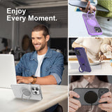 360° Ring Stand Magnetic for iPhone 16 Pro Max Case (Clear)