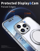 360° Ring Stand Magnetic for iPhone 15 Pro Max Case (Glear)