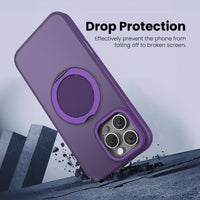 360° Ring Stand Magnetic for iPhone 16 Pro Max Case (Purple)