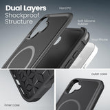 Tough Durable Cover for iPhone 16 Plus 6.7 inch with MagSafe - (Black)