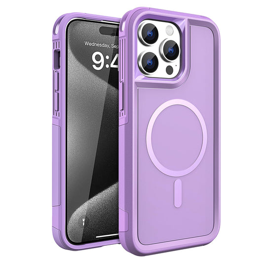 Tough Durable Cover for iPhone 15 Pro Max 6.7 with MagSafe - Lilac