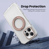 360° Ring Stand Magnetic for iPhone 16 Pro Max Case (Clear Desert)