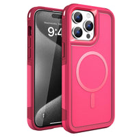 Tough Durable Cover for iPhone 15 Pro Max 6.7 inch with MagSafe - Rose/Crimson