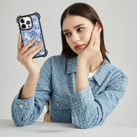 AirGuard Magsafe Series iPhone 15 Pro Max Case - Blue Flower