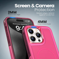 Tough Durable Cover for iPhone 15 Pro Max 6.7 inch with MagSafe - Rose/Crimson