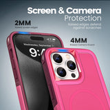Tough Durable Cover for iPhone 15 Pro Max 6.7 inch with MagSafe - Rose/Crimson