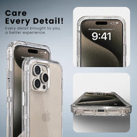 Colorful Defender Series iPhone 15 Pro Max Case - Clear
