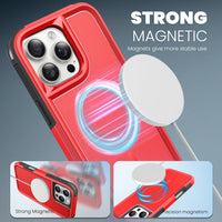 Tough Durable Cover for iPhone 16 Pro Max 6.9 inch with MagSafe - (Red/Black)