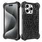 AirGuard Magsafe Series iPhone 15 Pro Max Case - Black Crocodile)