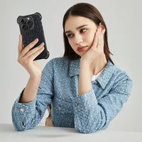 AirGuard Magsafe Series iPhone 15 Pro Max Case - Black Ostrich
