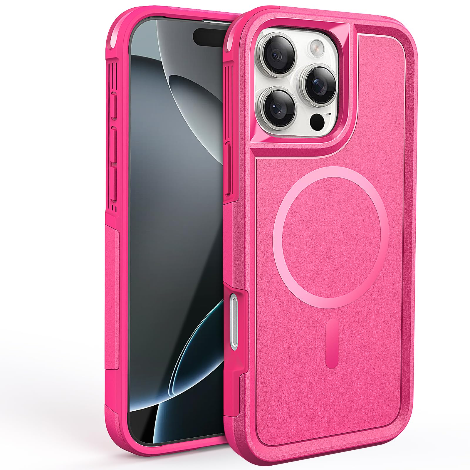 Anqrp Cover per iPhone 16 Pro Max, [Ricarica Wireless] [Militare Antiurto] Antigraffio Silicone Traslucido Case e Morbido Ultra Sottile TPU Bumper