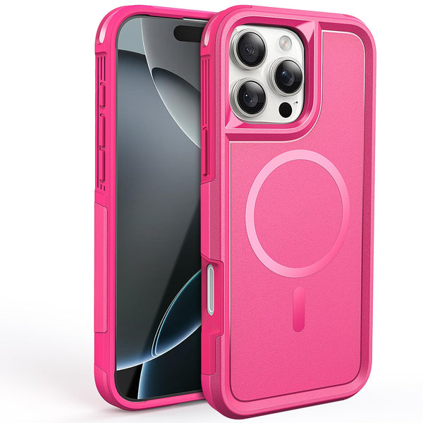 Tough Durable Cover for iPhone 16 Pro Max 6.9 inch with MagSafe - (Rose)