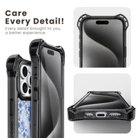 AirGuard Magsafe Series iPhone 15 Pro Max Case - Blue Flower