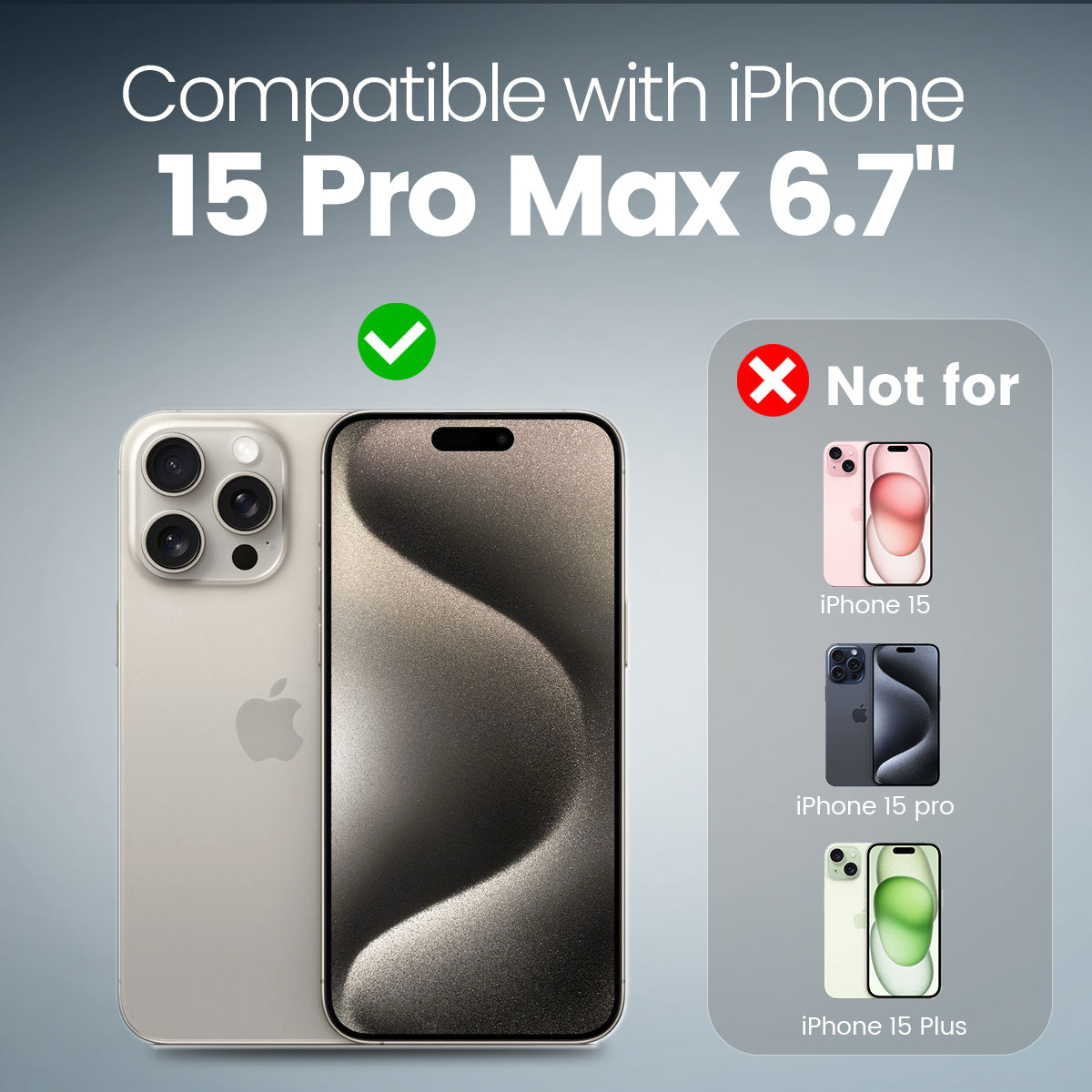 2 in 1 Magnetic for iPhone 15 Pro Max Phone Case